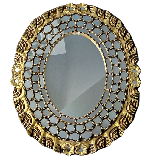 Vintage Carved Wood Gold Gilt Carved Mirror