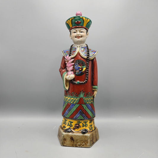 Emperor Qianlong Porcelain Statue