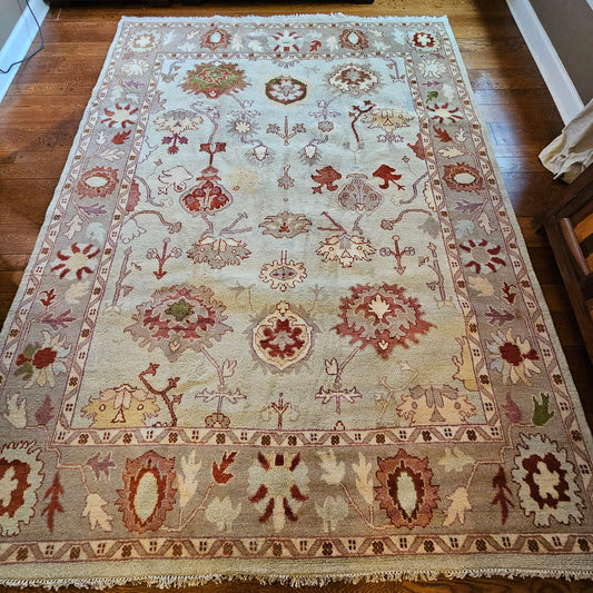 Brand New Turkish Room Size Hand Knotted Wool Carpet 8' 9" x 11' 10"