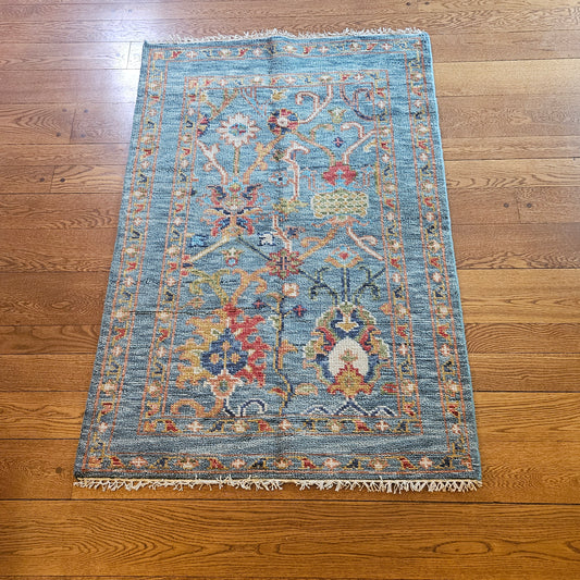 Brand New Turkish Hand Knotted Wool Rug 3' 11" x 6'