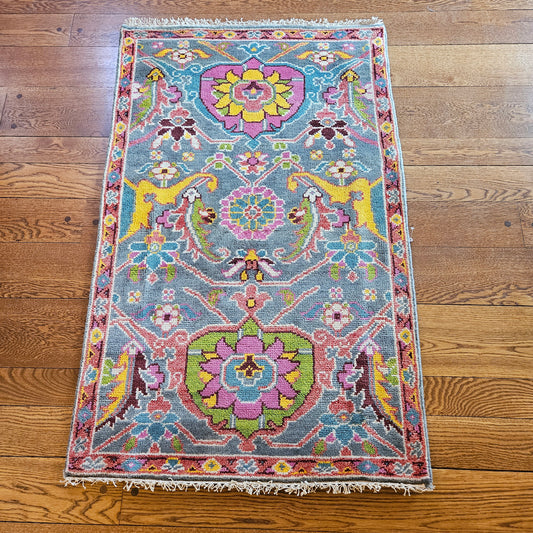 Brand New Turkish Hand Knotted Wool Rug 3' 1" x 4' 11"