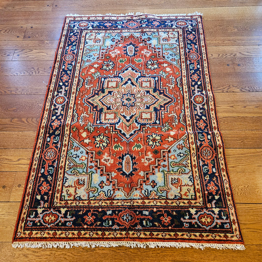 Brand New Turkish Room Size Hand Knotted Wool Carpet 4' x 6'