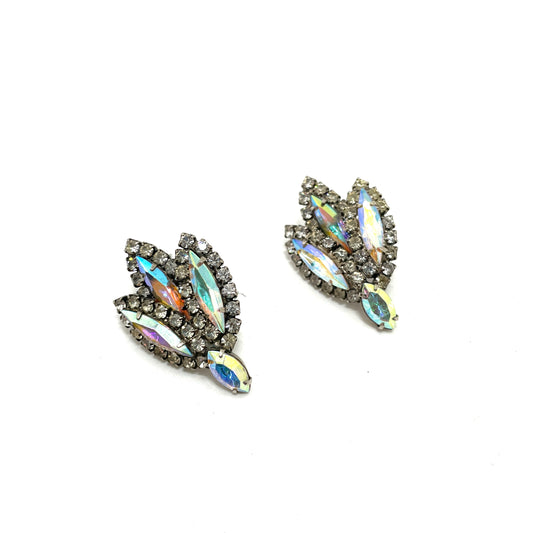 Vintage Sparkling Clip Earrings