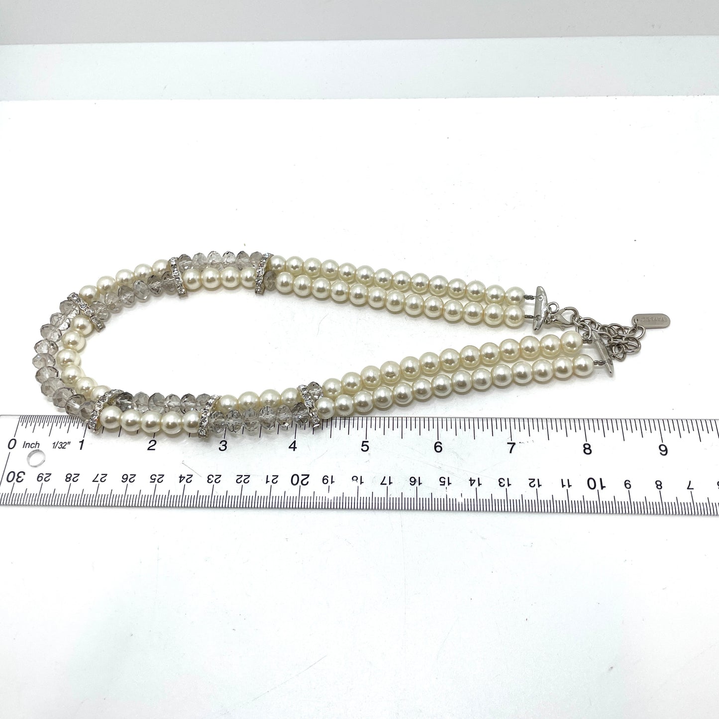Vintage Pearl & Crystal Necklace