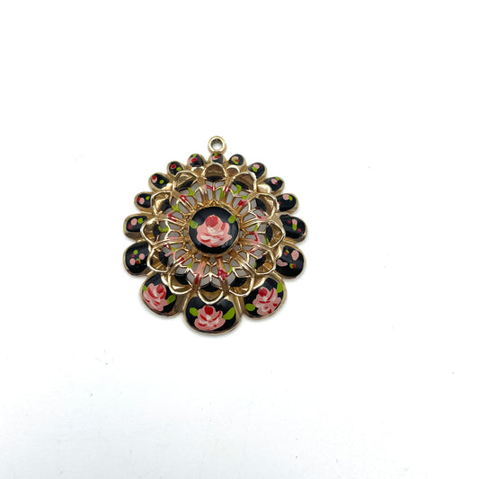 Vintage Rose Necklace Pendant