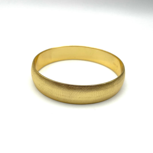 1980s Designer Gold Bangle Bracelet