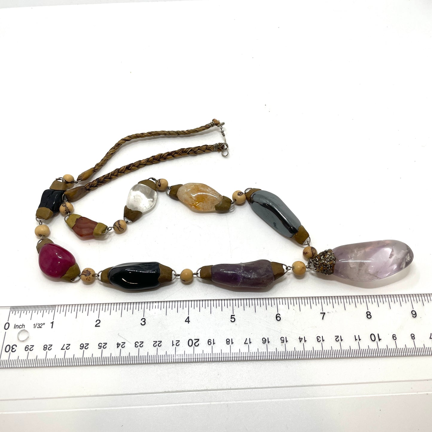 Vintage Natural Stone Statement Necklace