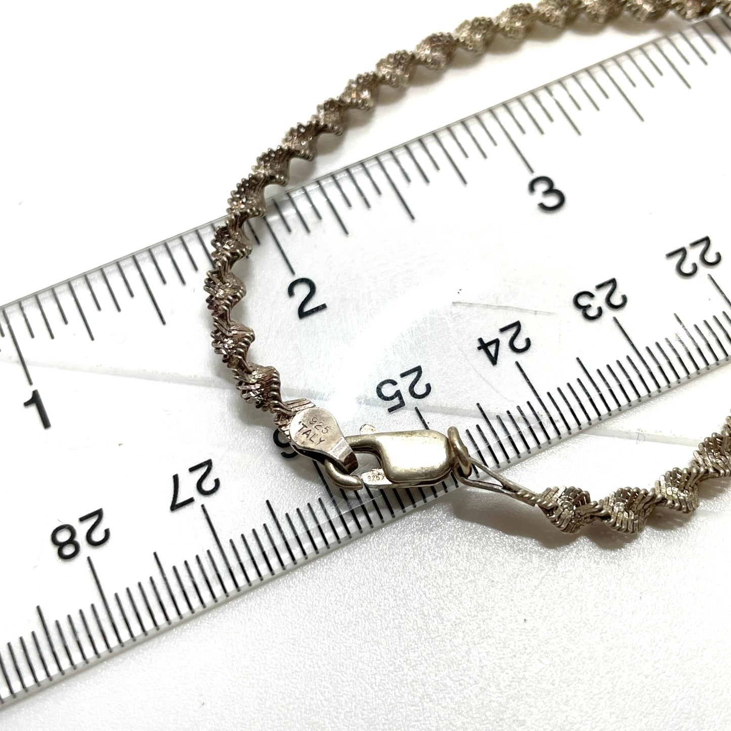 Vintage Sterling Silver Twisted Tennis Bracelet