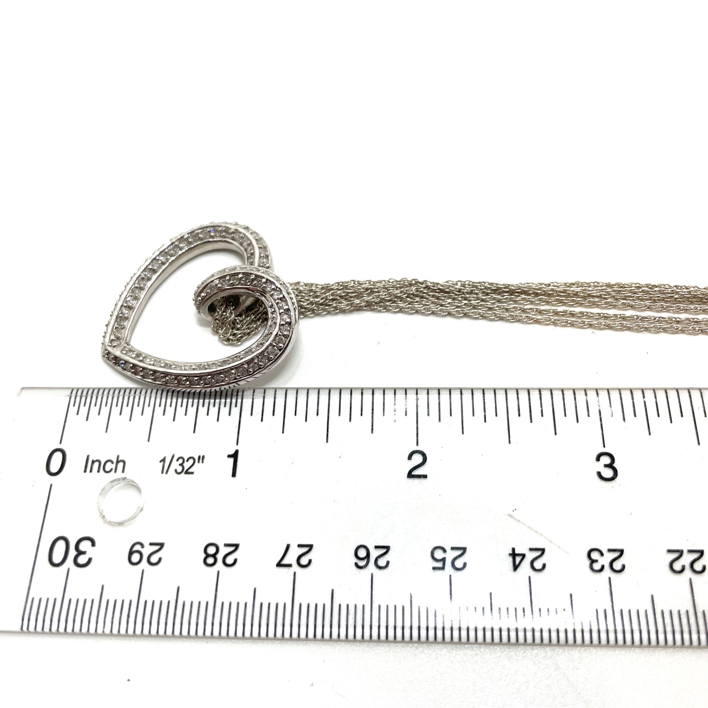 Sterling Silver Twisted Heart Necklace