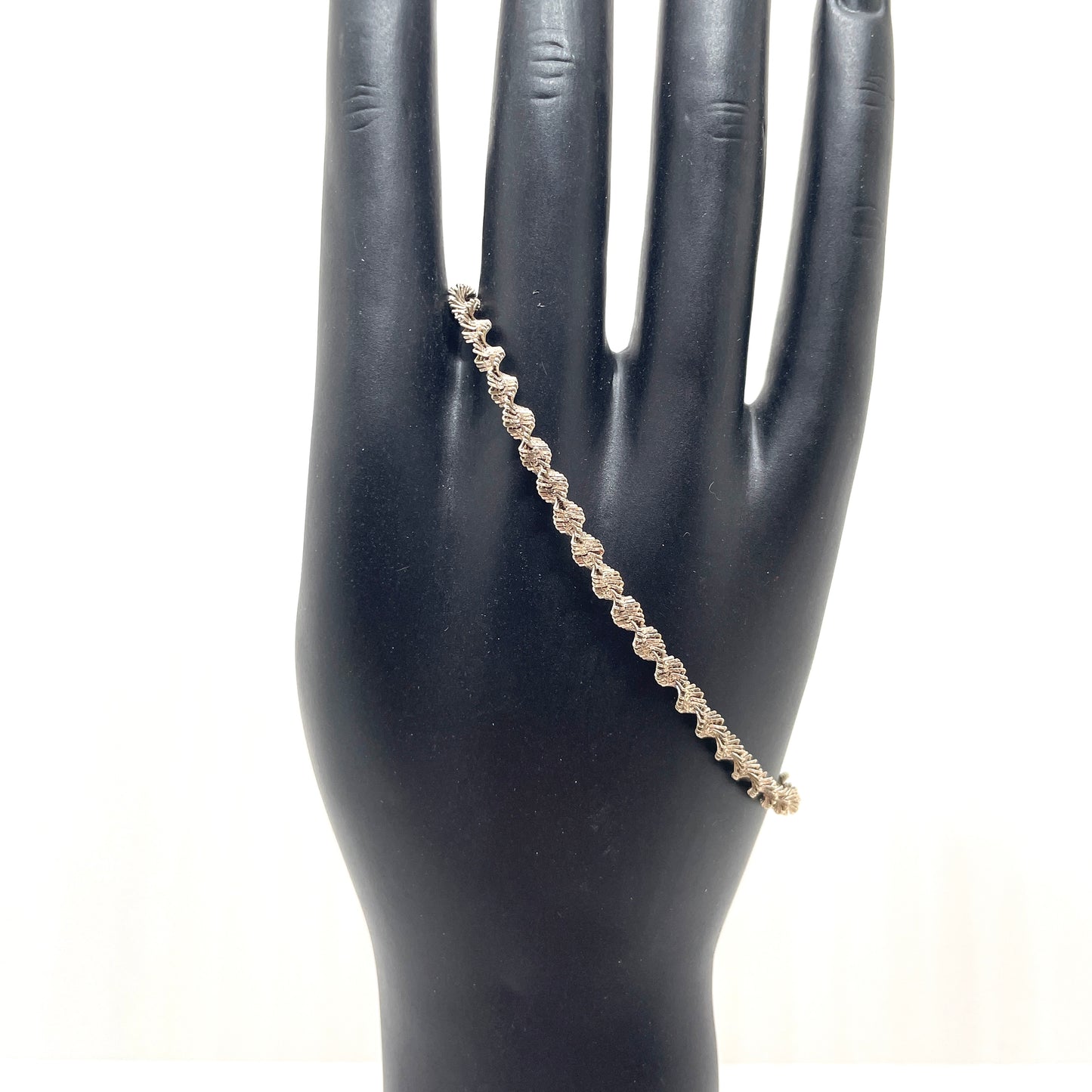 Vintage Sterling Silver Twisted Tennis Bracelet