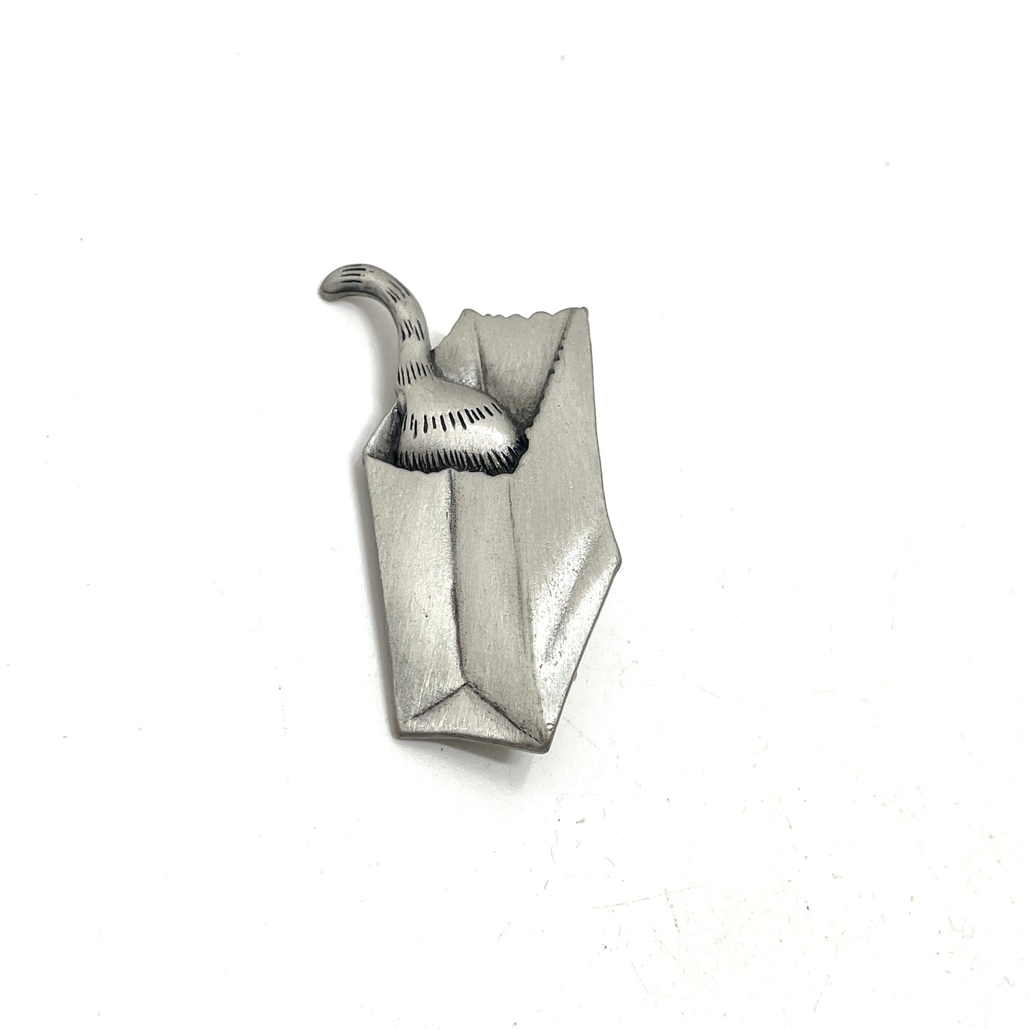 Cat in Paper Bag Pin