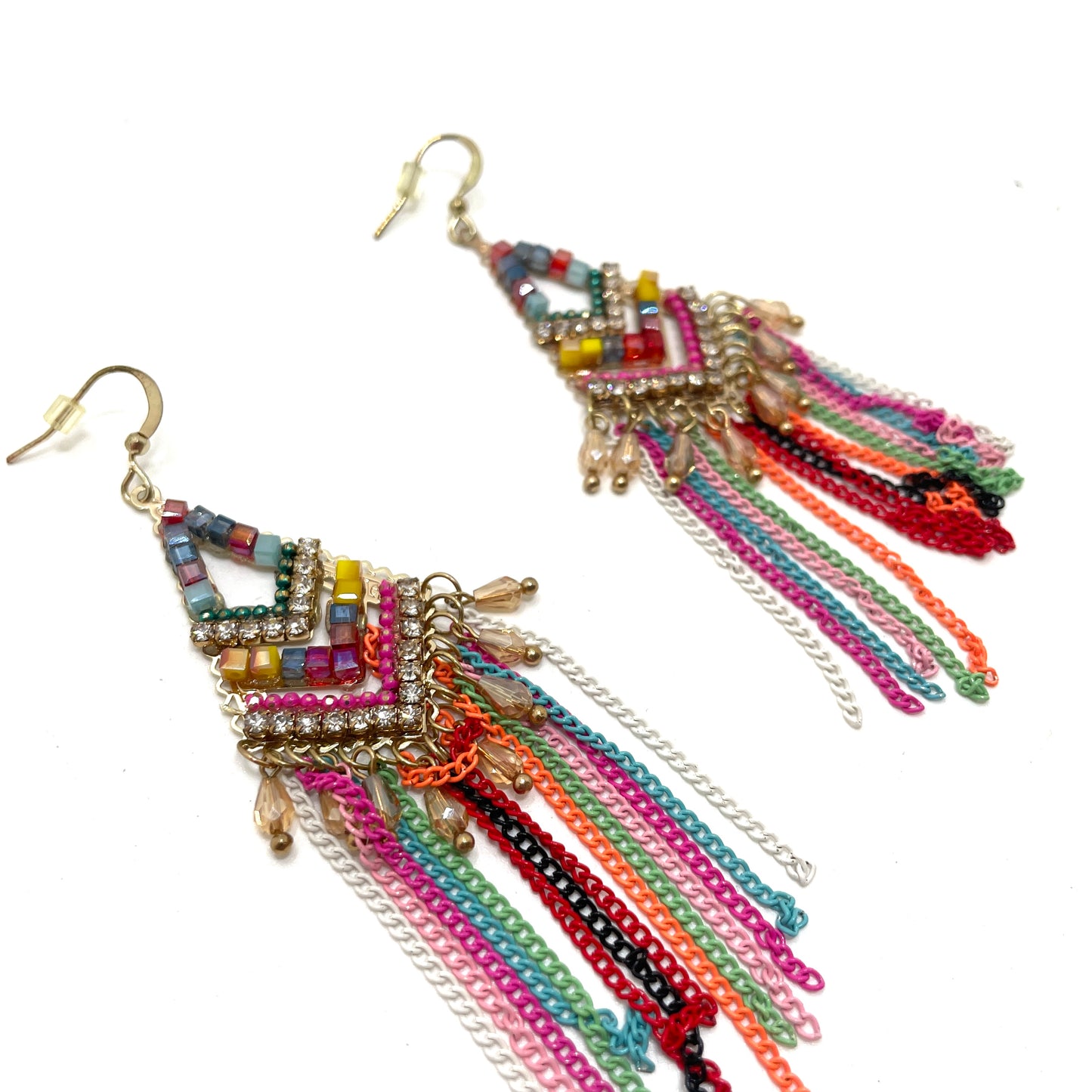 Artisan Beaded Colorful Earrings