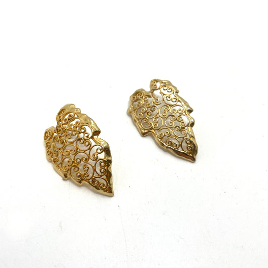 Gold Color Leaf Earrings
