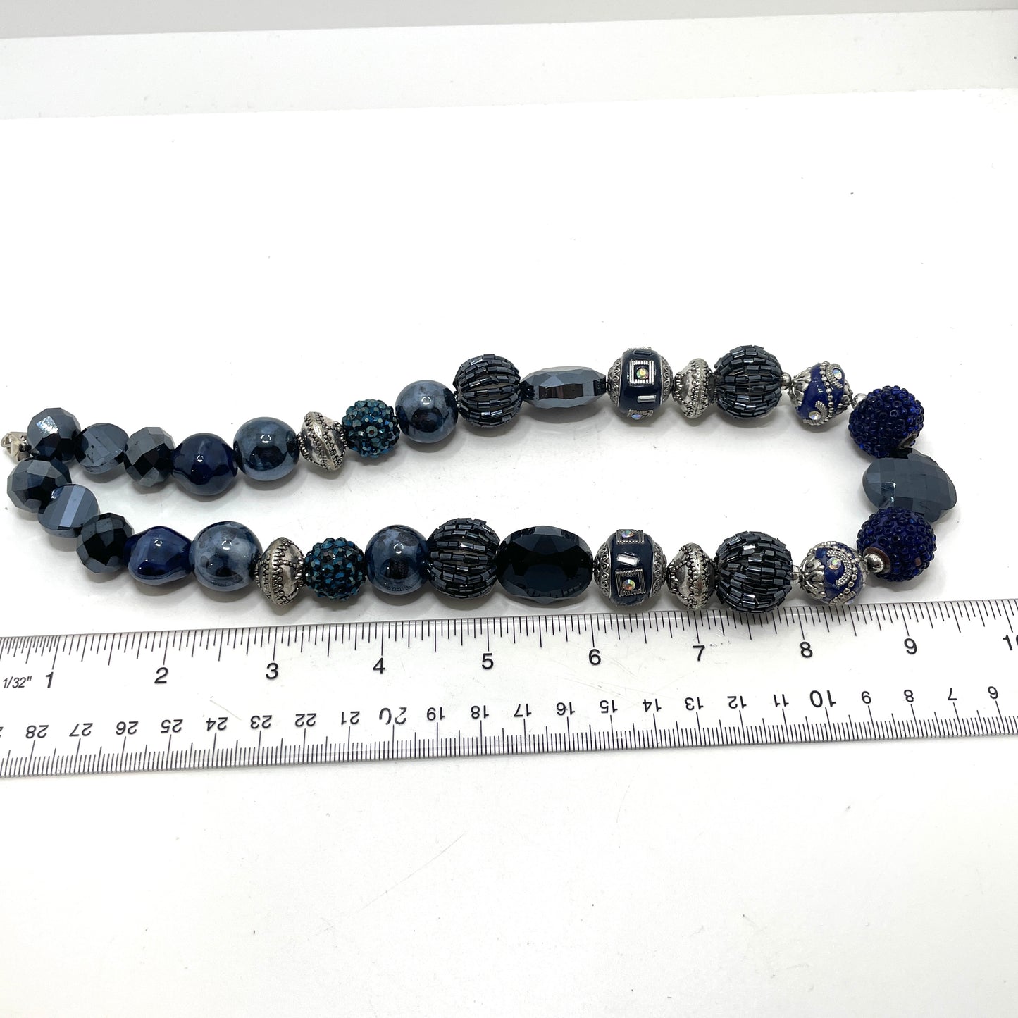 Blue Chunky Beaded Necklace