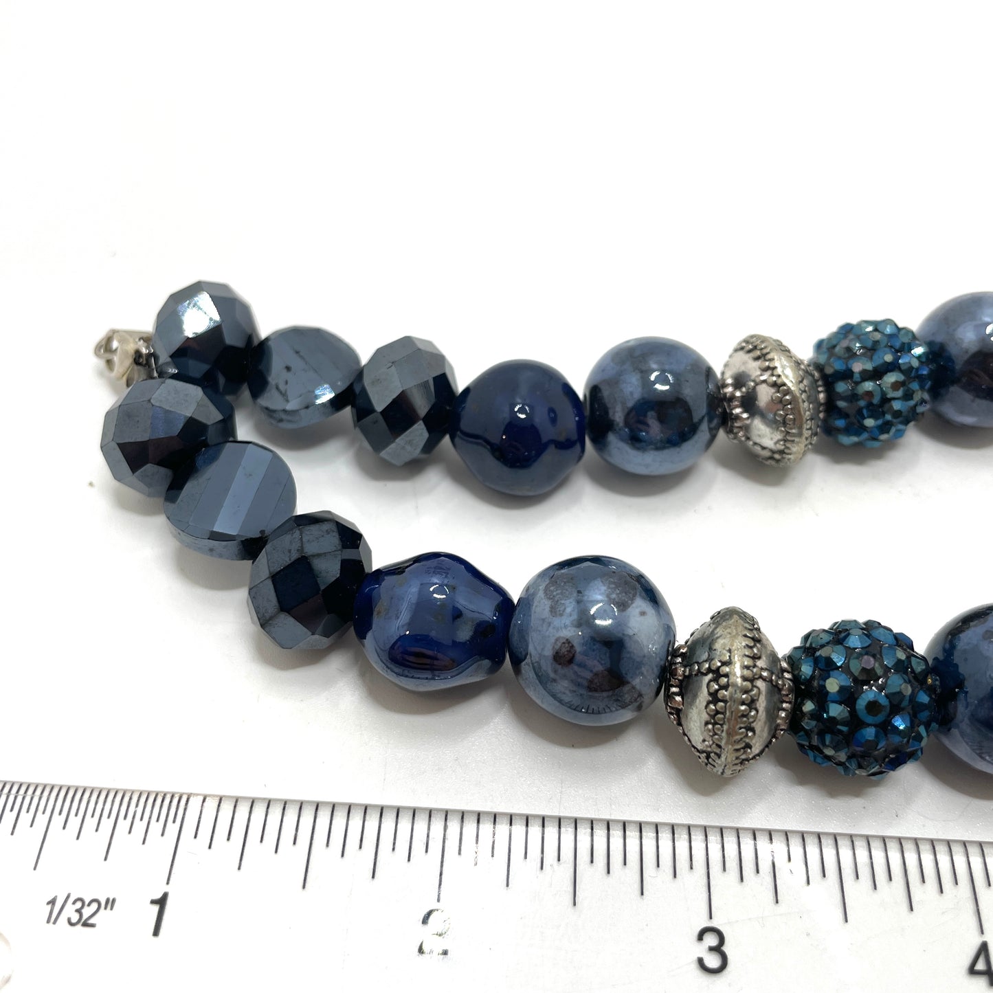 Blue Chunky Beaded Necklace
