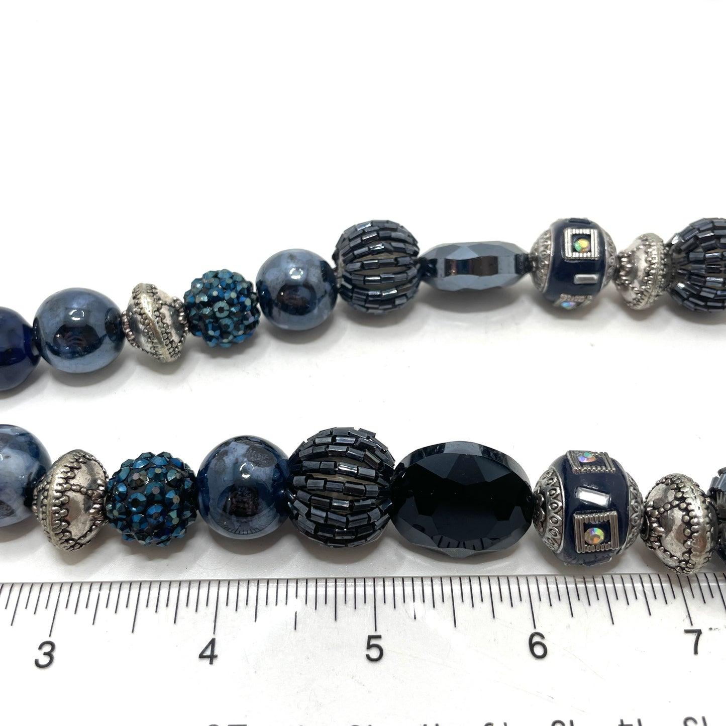 Blue Chunky Beaded Necklace