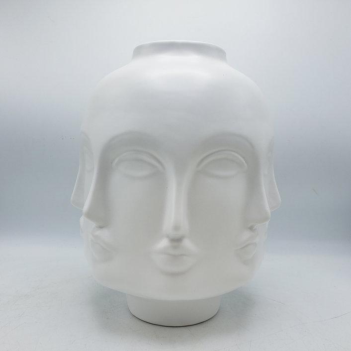 Jonathan Adler / Fornasetti Style Porcelain Head Vase