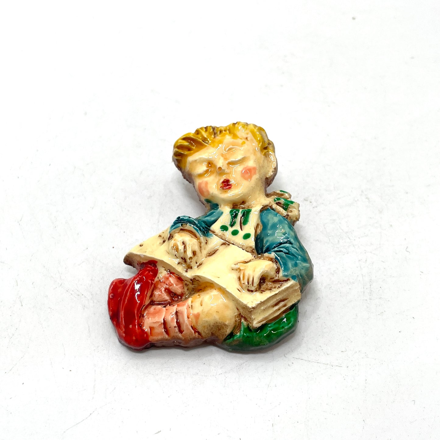 Vintage Boy Reading Pin