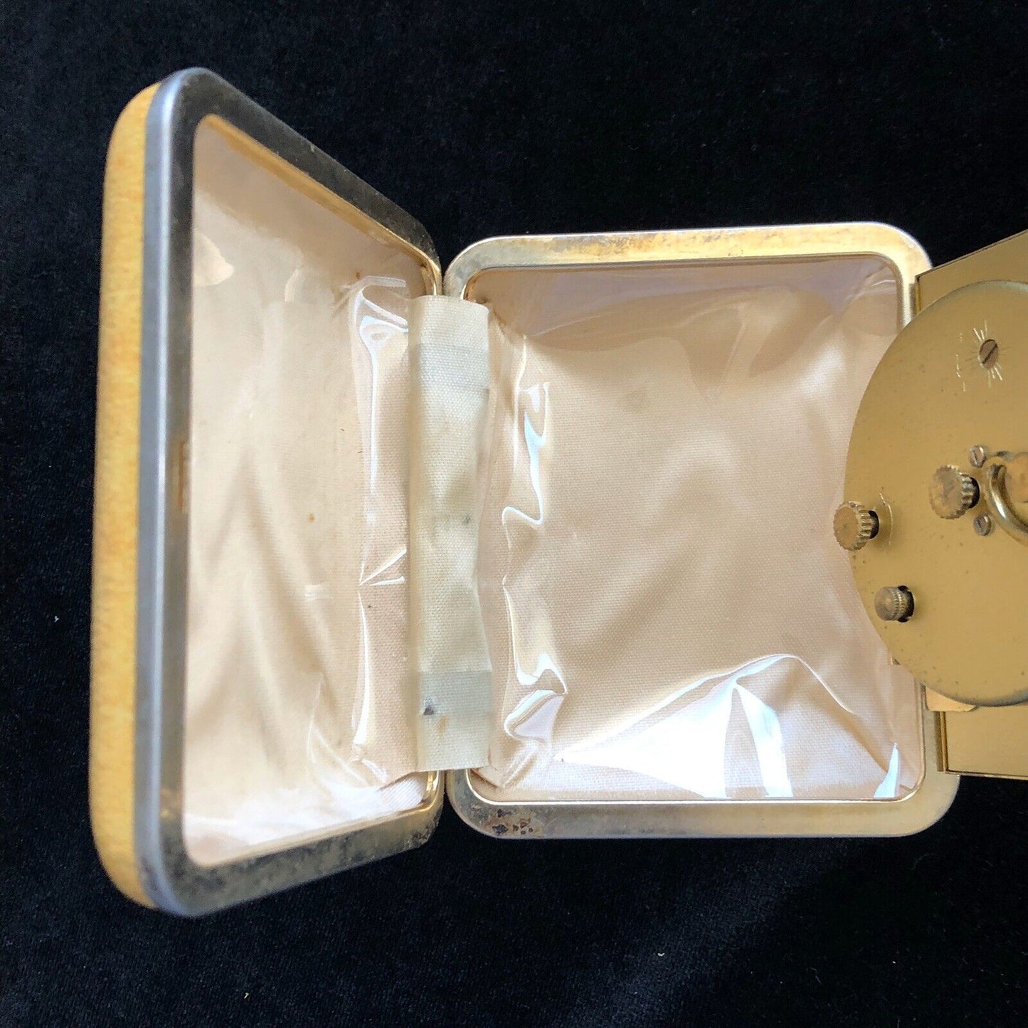 Vintage Elgin Travel Clock in Clamshell Case