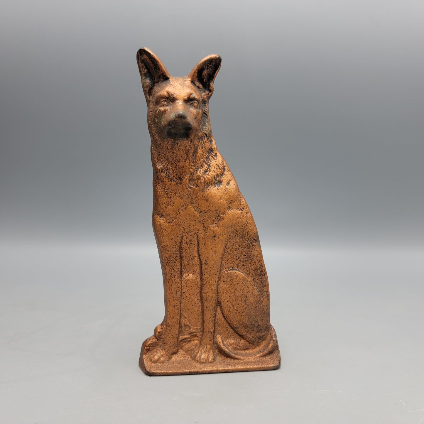 Vintage Brass German Shepherd Doorstop