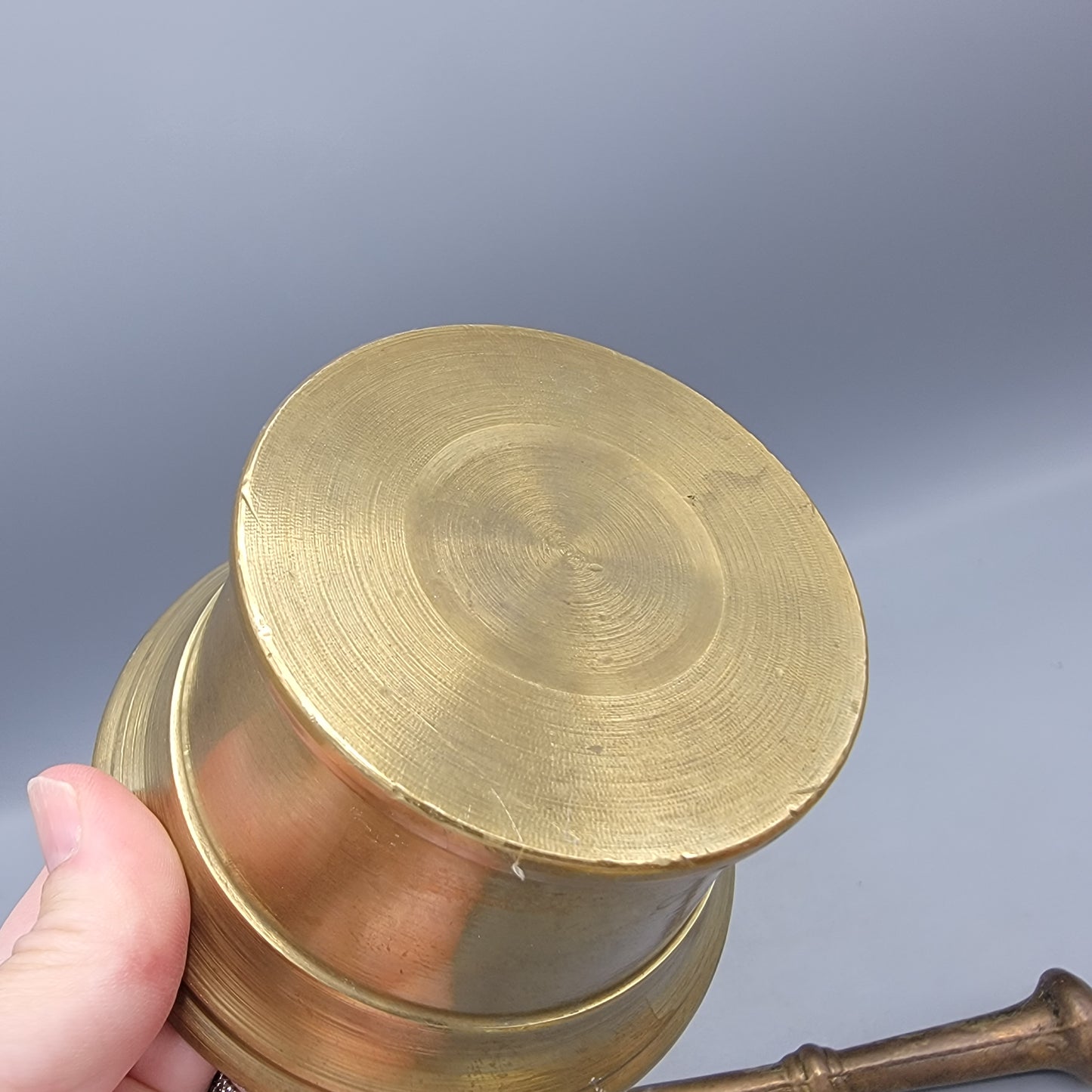 Vintage Brass Apothecary's Mortar and Pestle