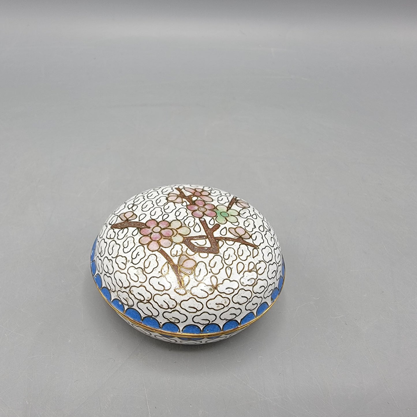 Vintage Round Chinese Cloisonne Box
