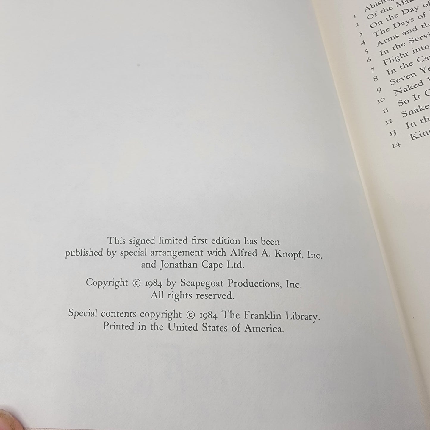 Franklin Library Leatherbound Book Joseph Heller God Knows Signed First Edition