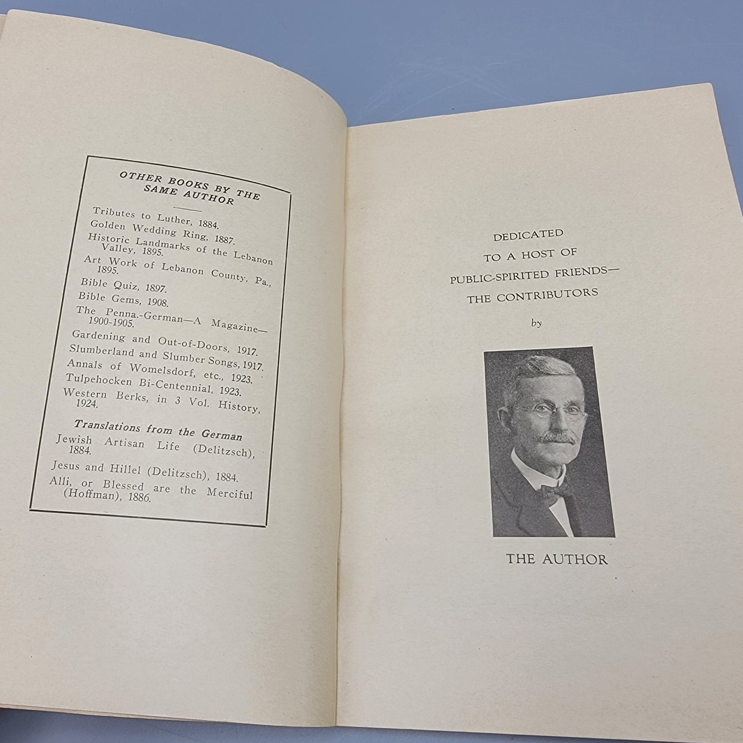 Book - PC Croll Conrad Wiser and His Memorial Park