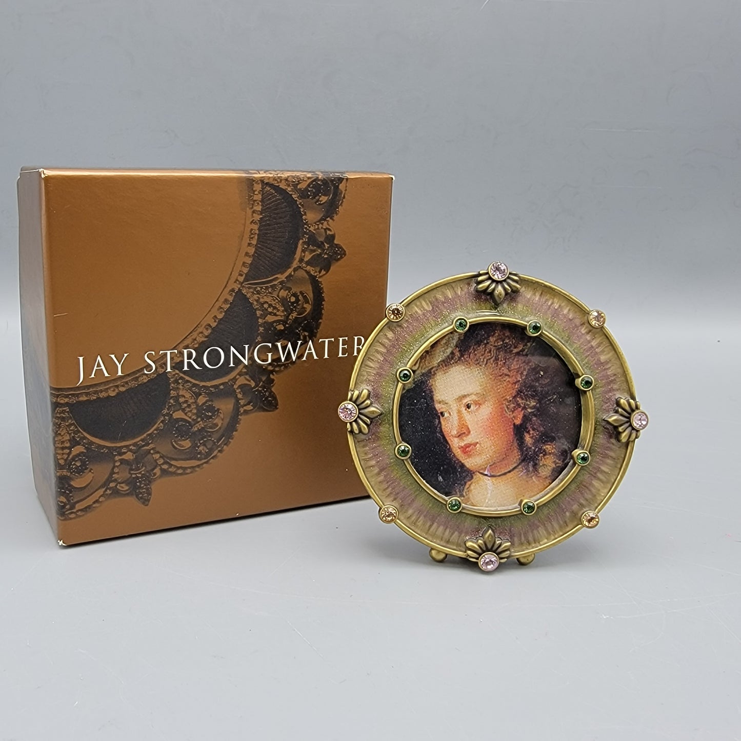 Jay Strongwater Enamel Round Picture Frame