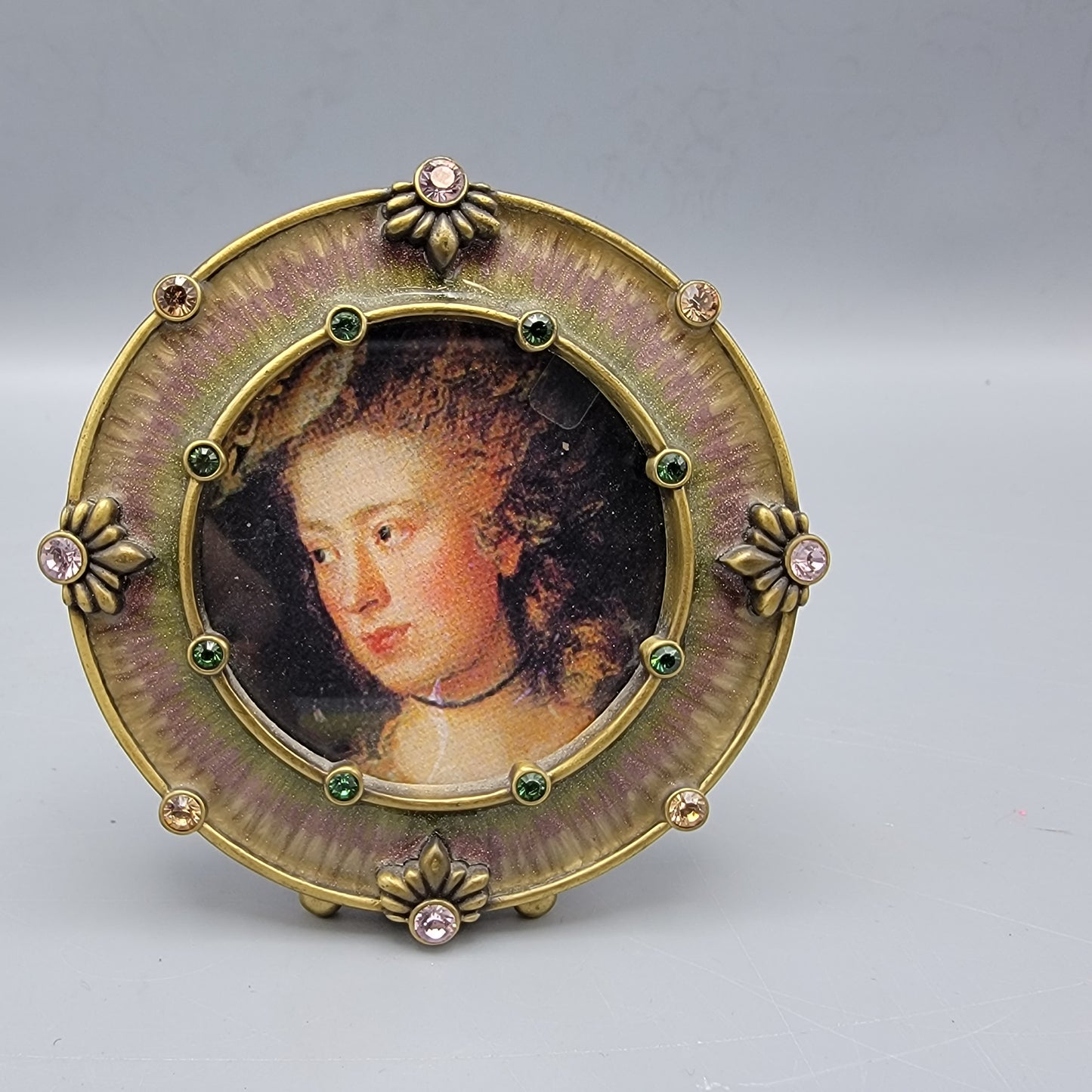 Jay Strongwater Enamel Round Picture Frame