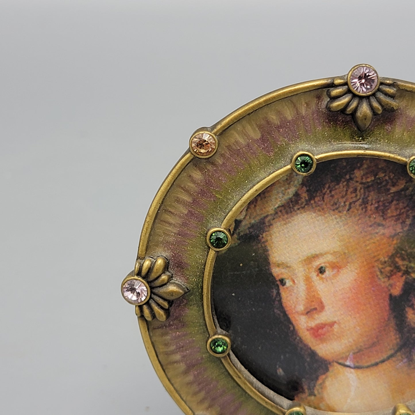 Jay Strongwater Enamel Round Picture Frame