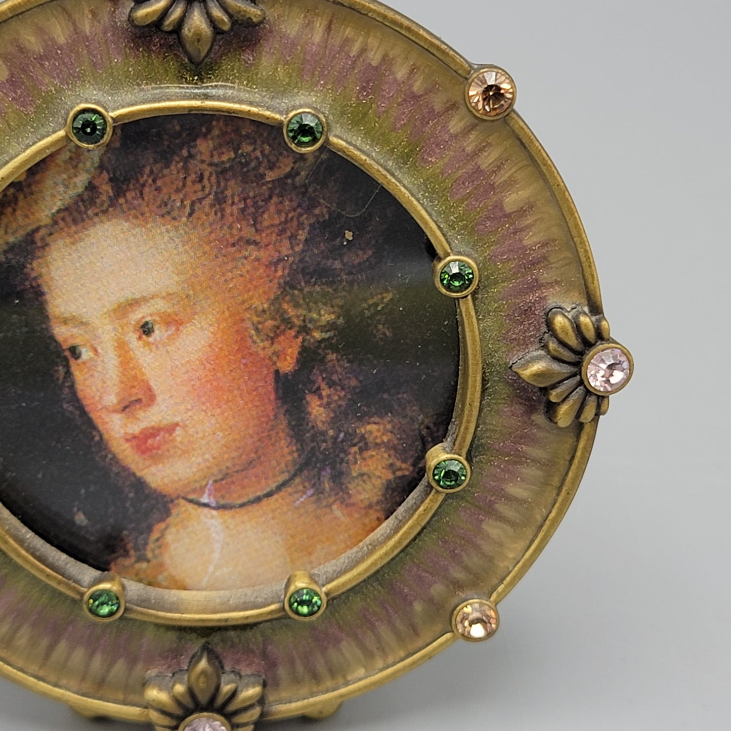 Jay Strongwater Enamel Round Picture Frame