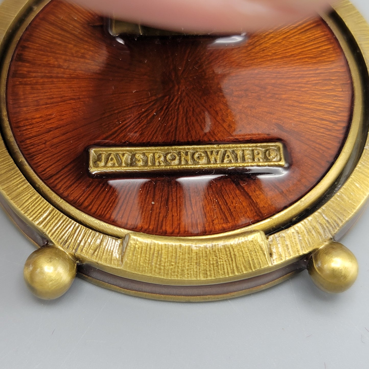 Jay Strongwater Enamel and Crystal Round Picture Frame with Bow