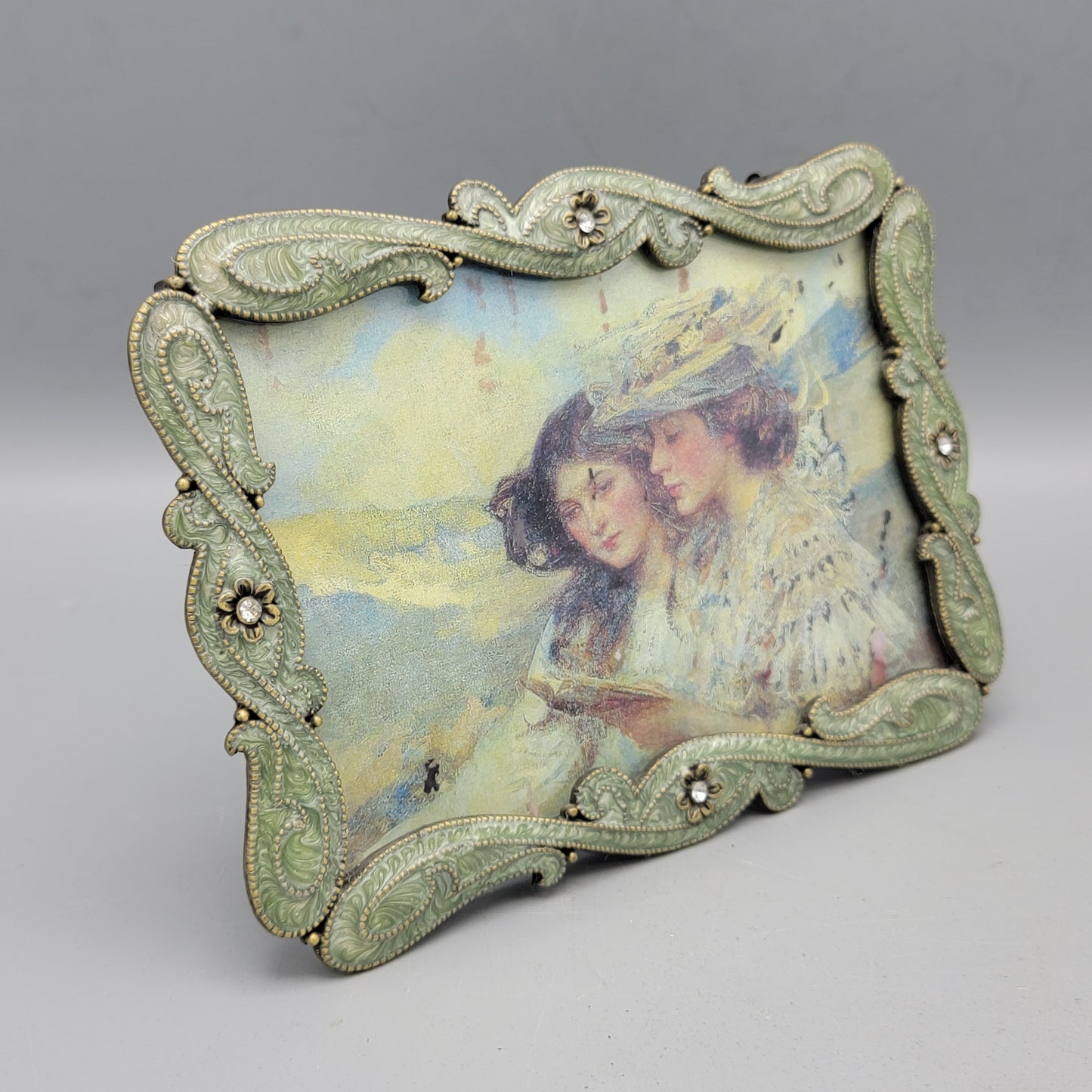 Jay Strongwater Style Art Nouveau Picture Frame