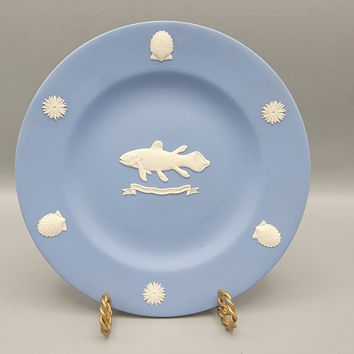 Wedgwood Light Blue Jasperware Coelacanth Plate