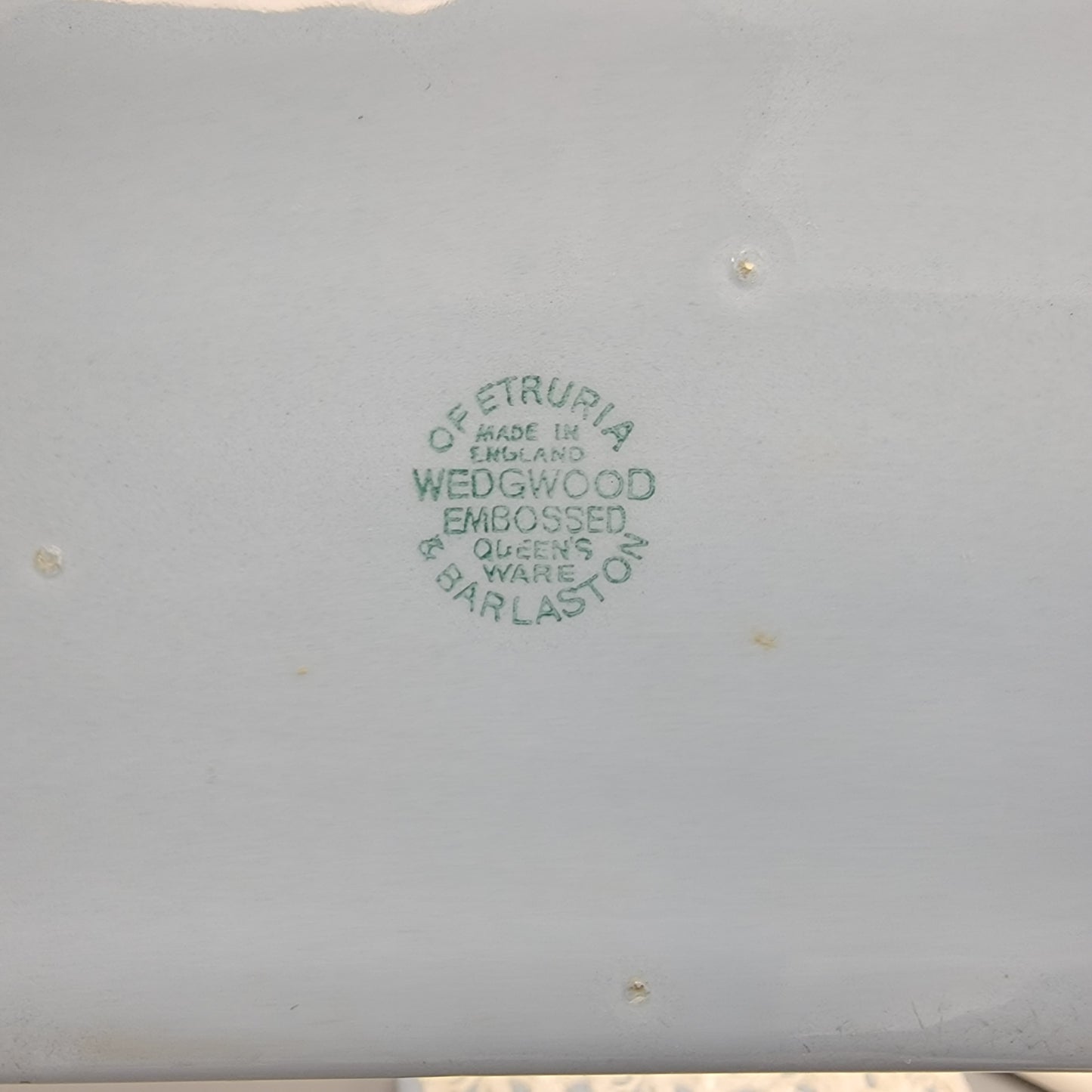 Two Wedgwood Queensware Rectangular Boxes with Grapevine Decoration