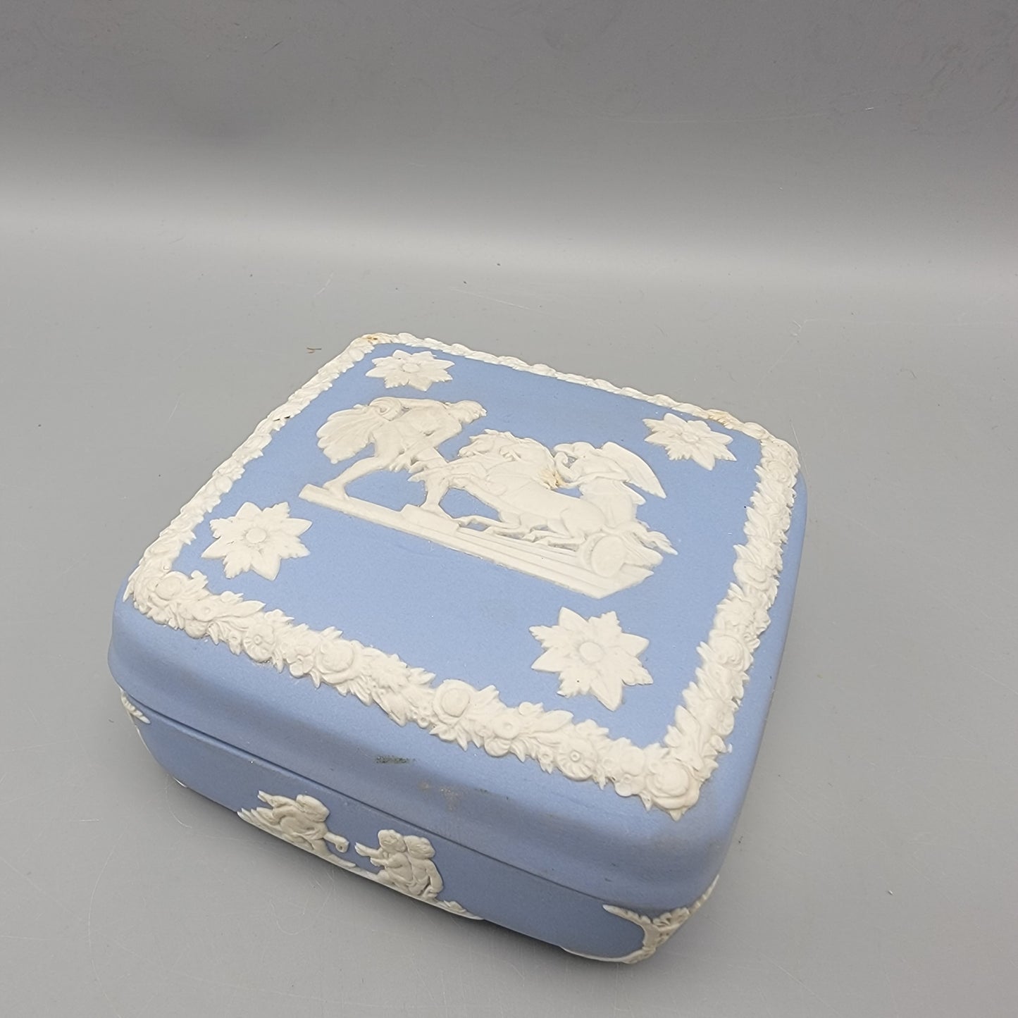Wedgwood Light Blue Jasperware Square Box