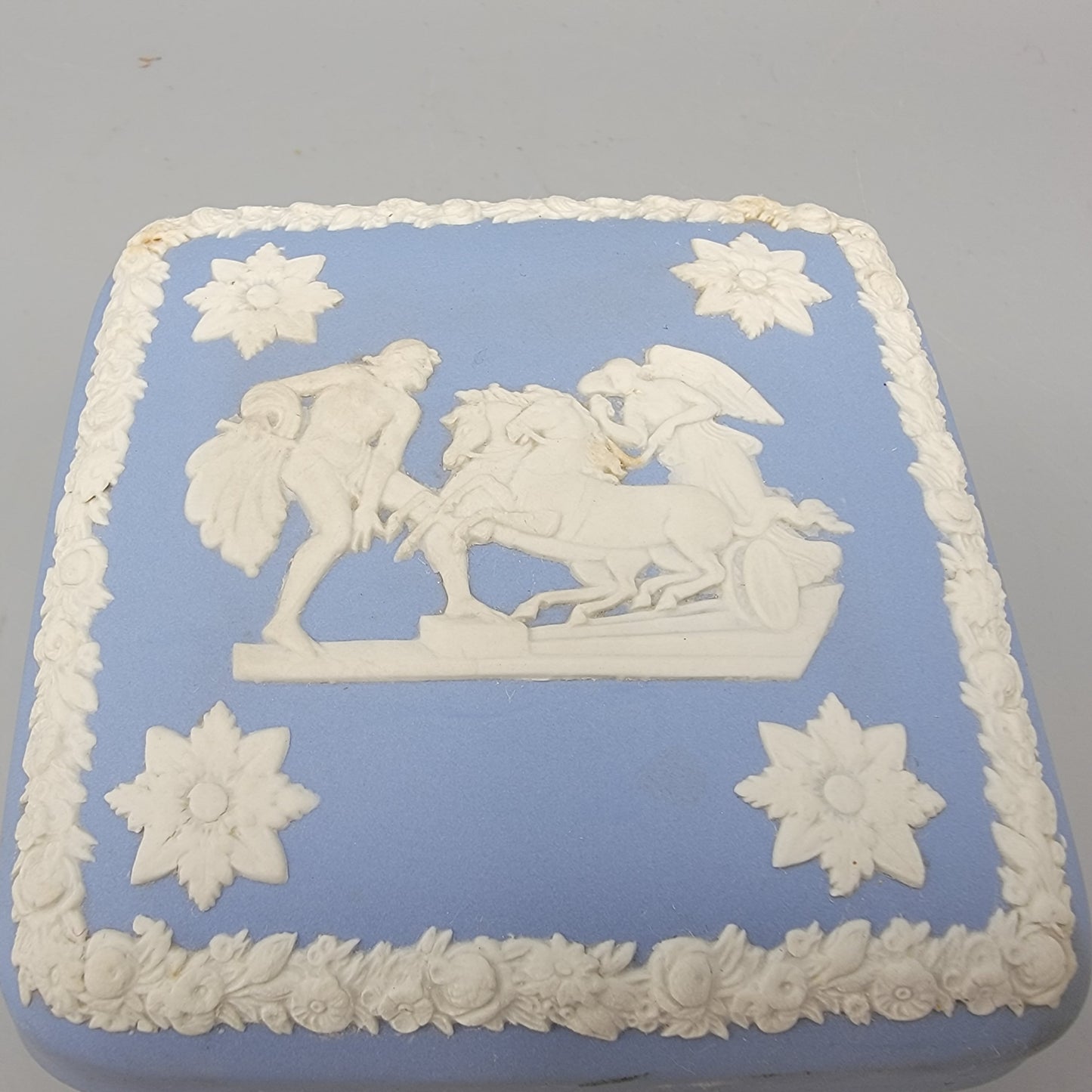 Wedgwood Light Blue Jasperware Square Box