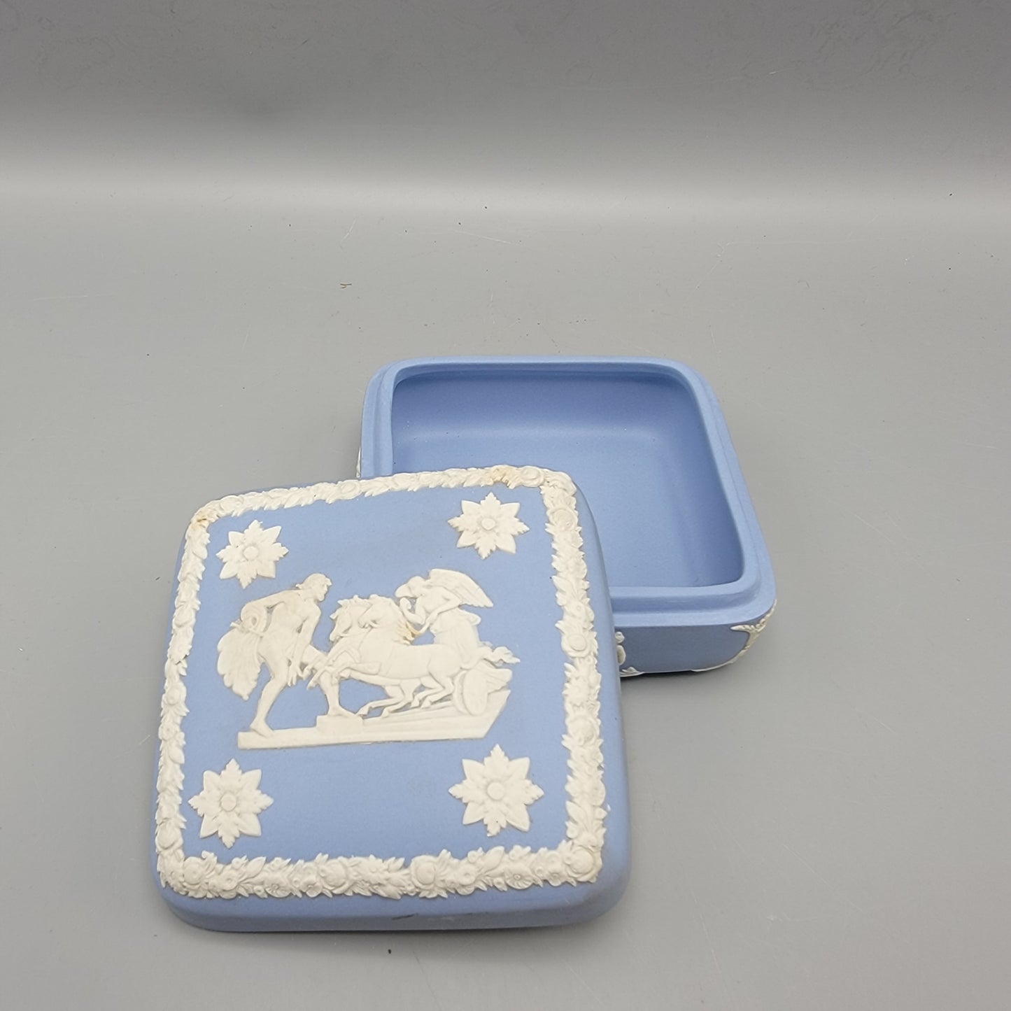 Wedgwood Light Blue Jasperware Square Box