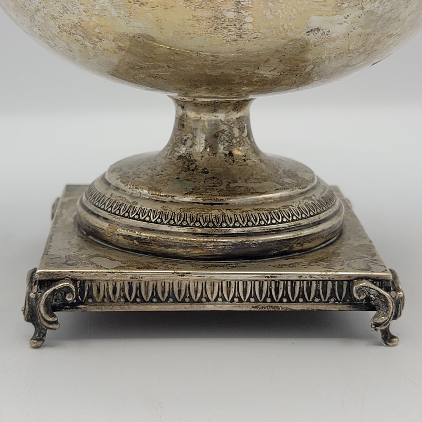 Italian silver Neoclassical Style Covered Candy Dish