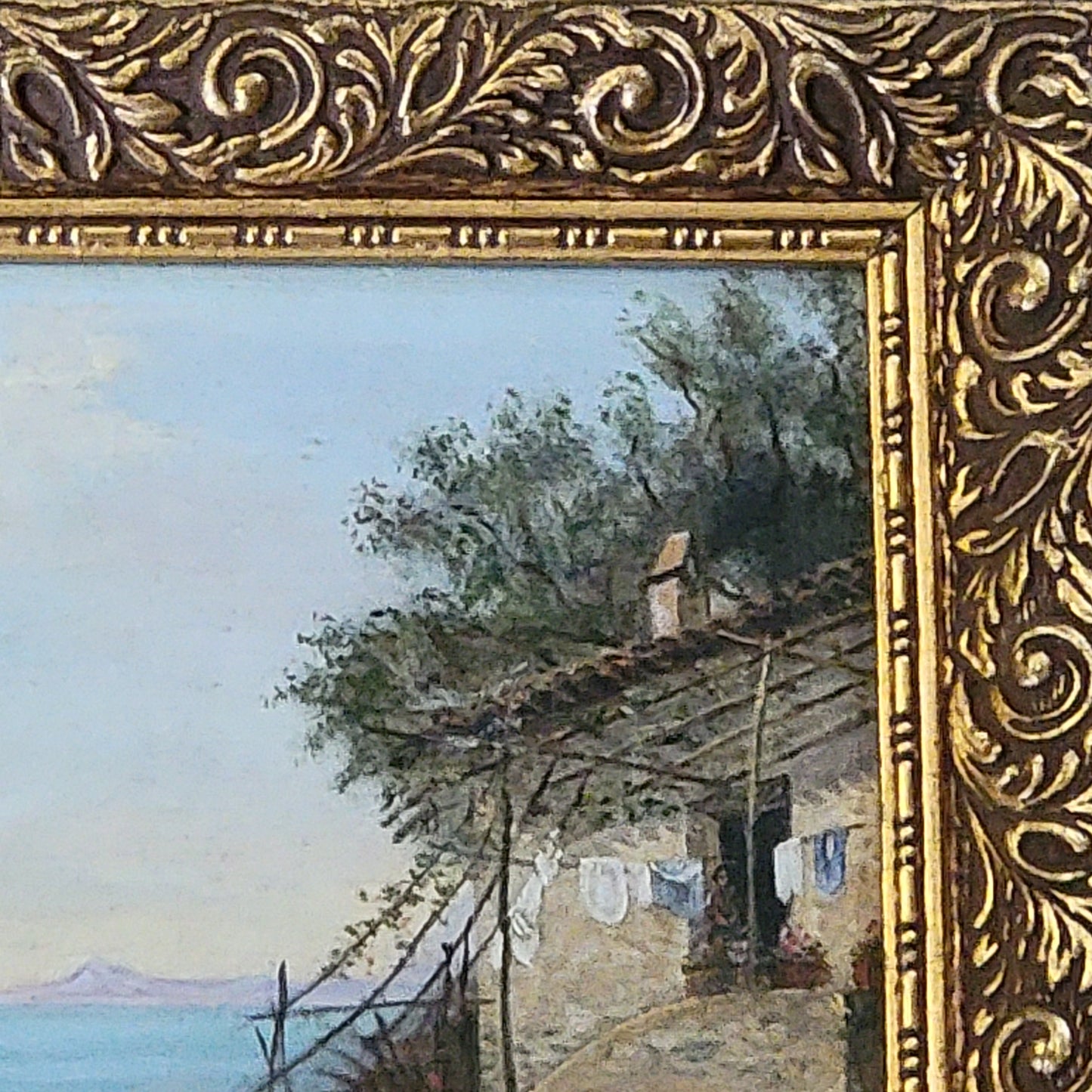 Antique Paul Alfred de Curzon Painting in Ornate Frame