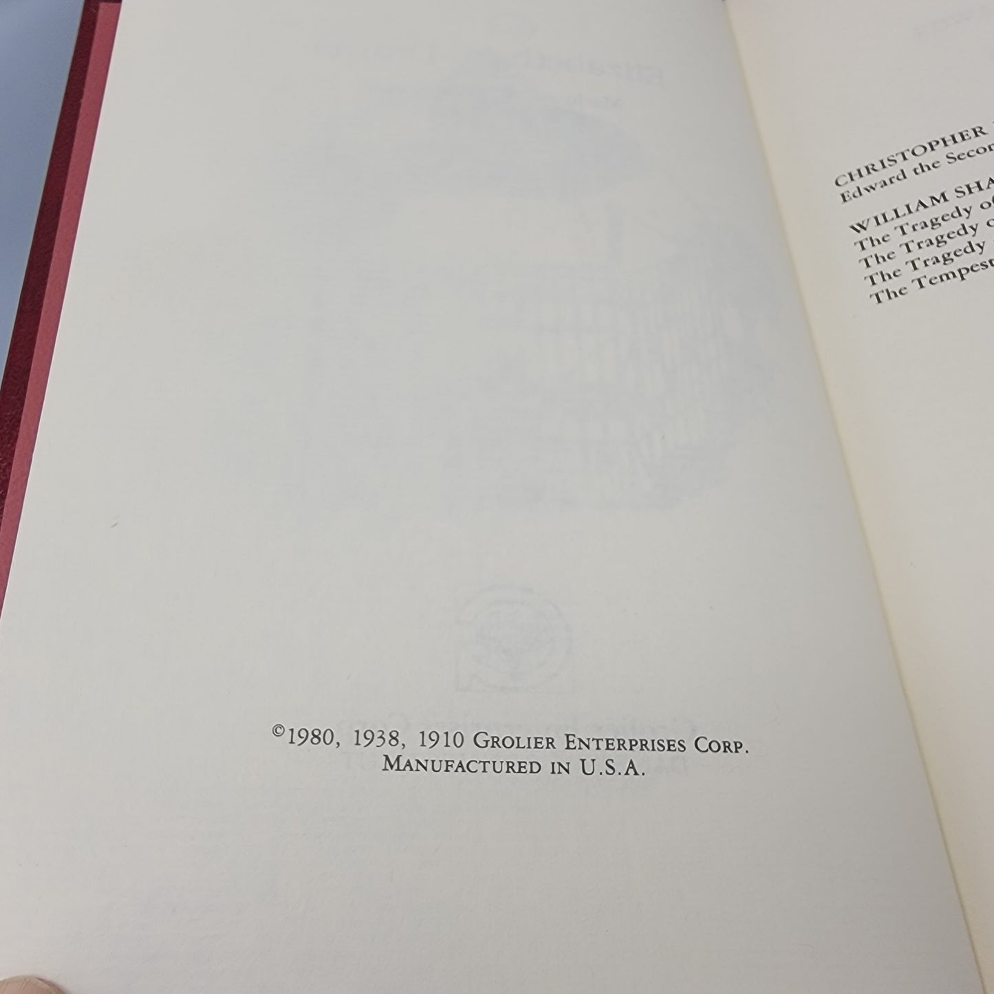Harvard Classics "Elizabethan Drama" Grolier Enterprises