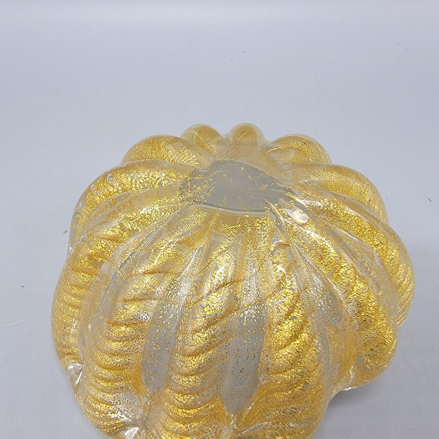 Small Murano Avventurina Glass Open Salt or Ashtray