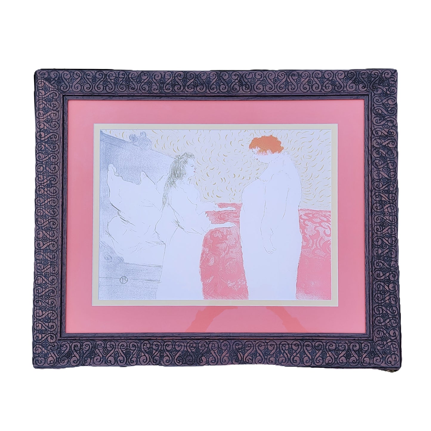 Henri de Toulouse-Lautrec "Woman in Bed, Profile, Awakening" Framed Print