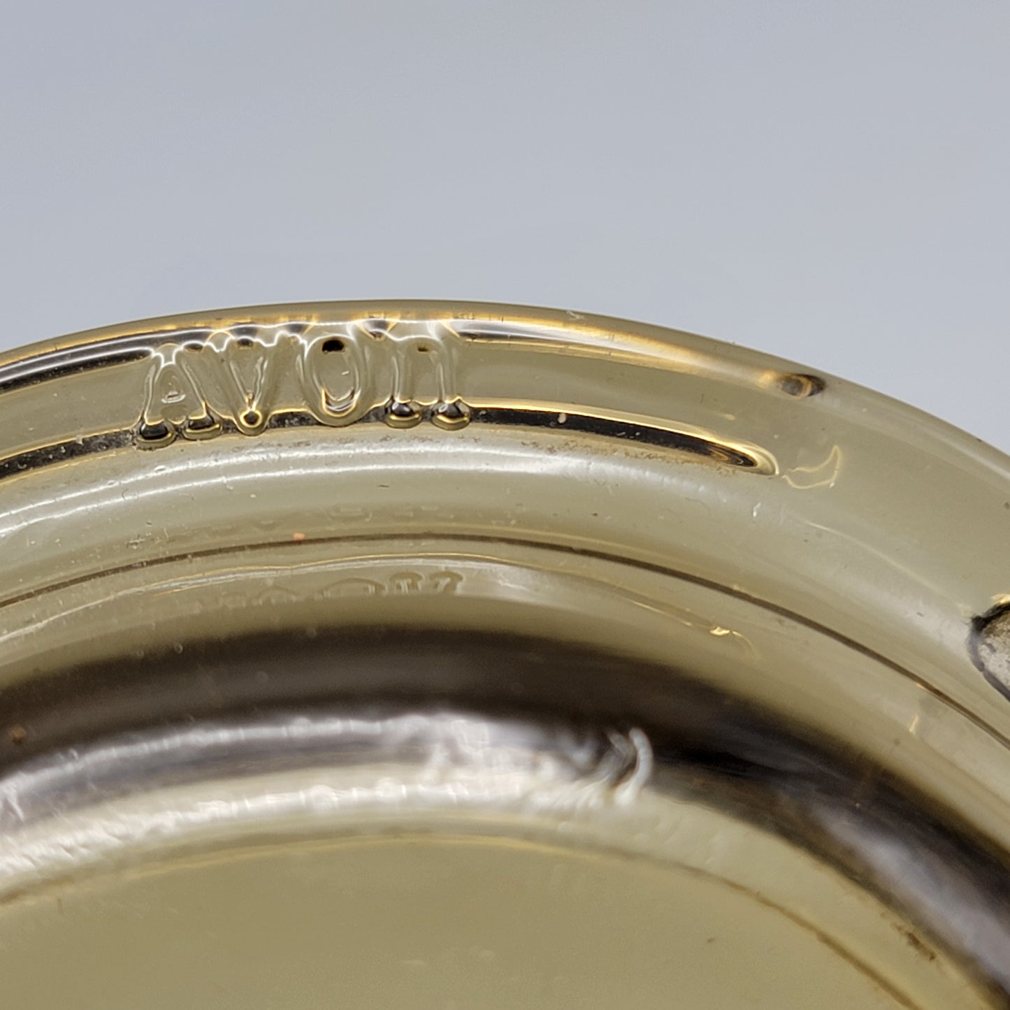 Amber Glass Horseshoe Ashtray
