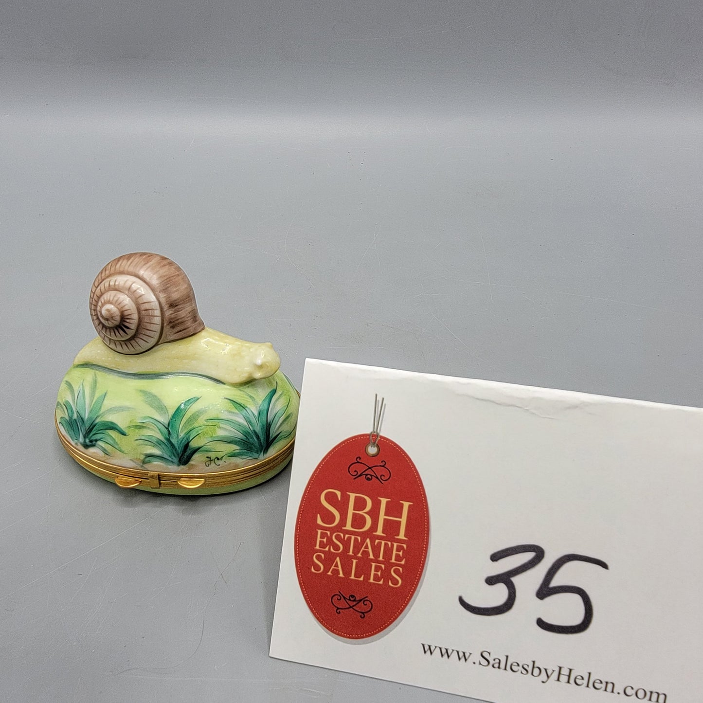 Chamart Limoges Porcelain Snail Box