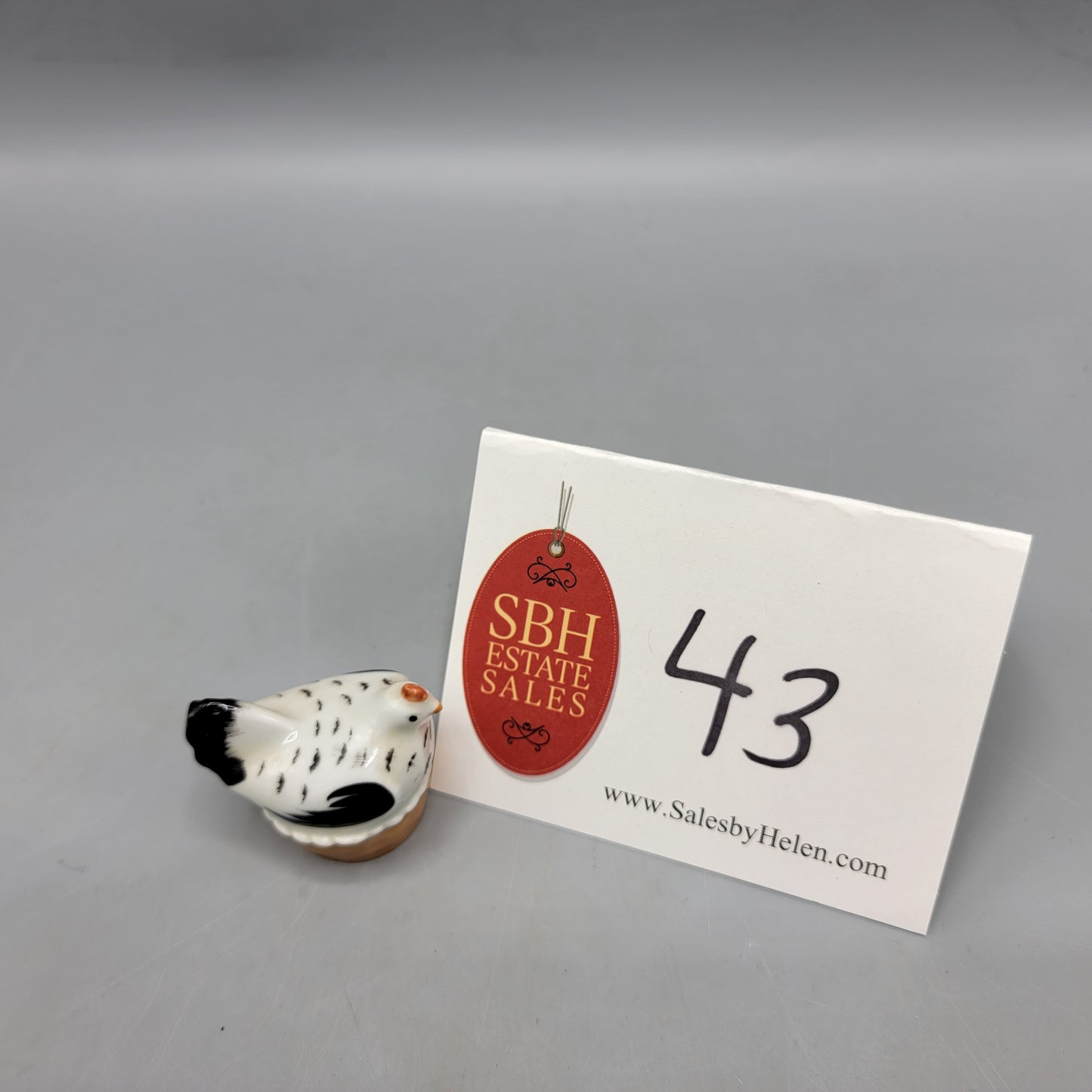 Limoges Porcelain Hen on Nest Salt Shaker