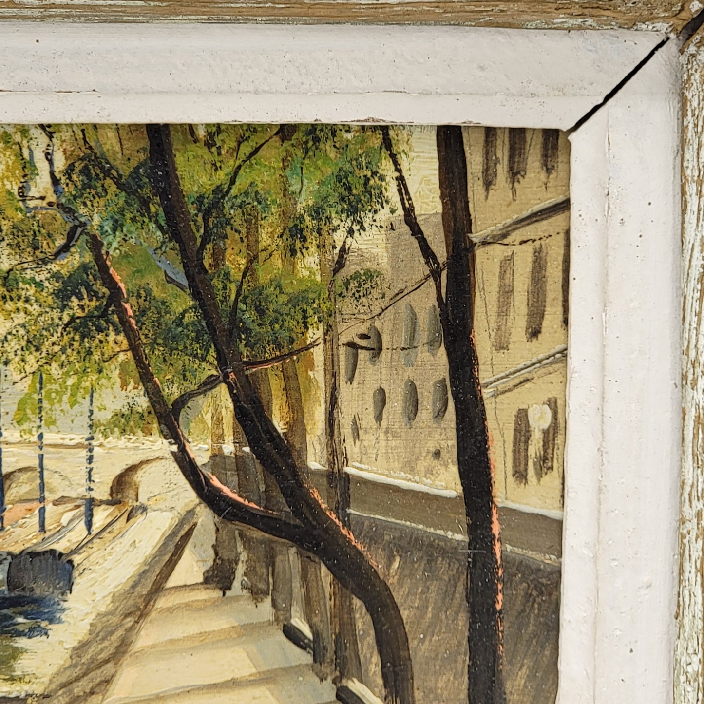 M Catelein Oil on Board Pont-Marne Paris