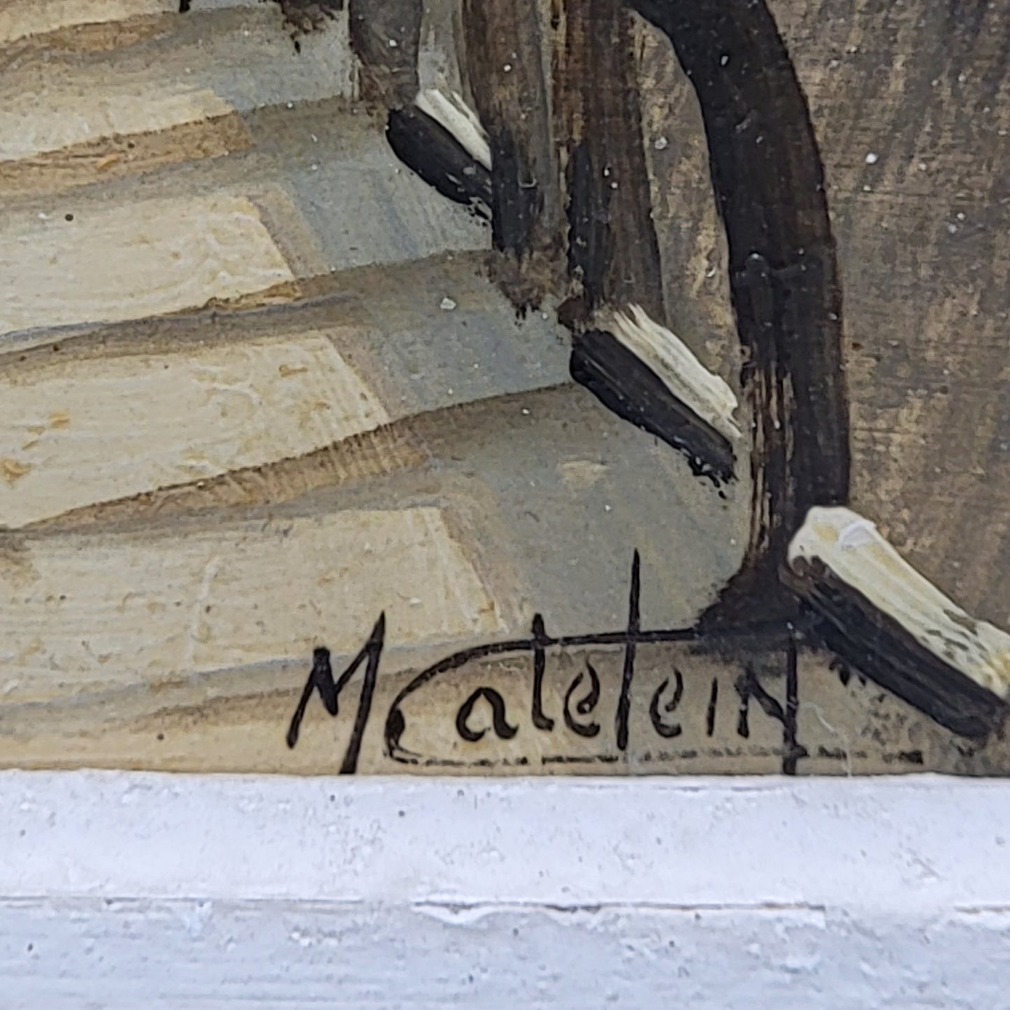 M Catelein Oil on Board Pont-Marne Paris