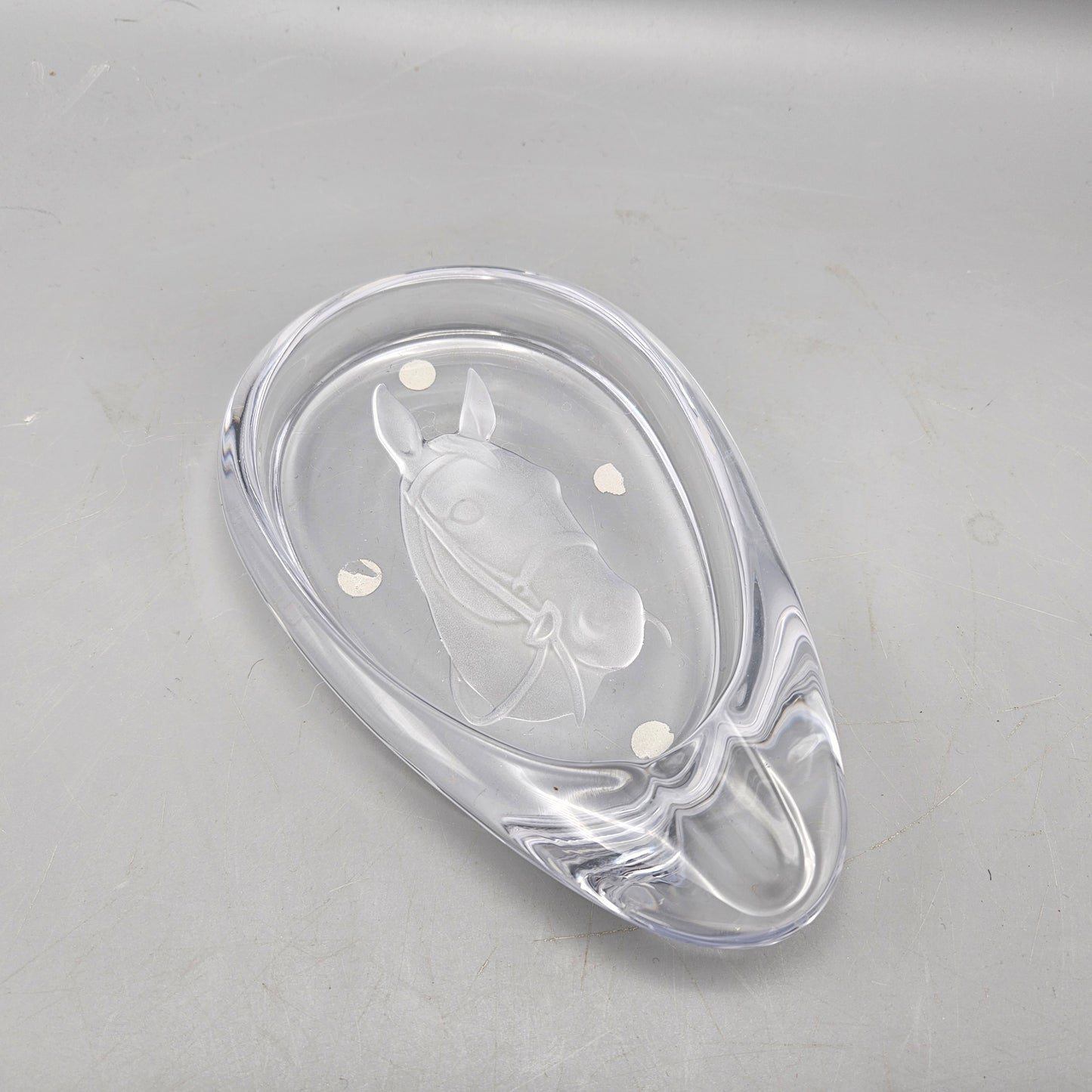 Sevres Crystal Horse Head Cigar Ashtray